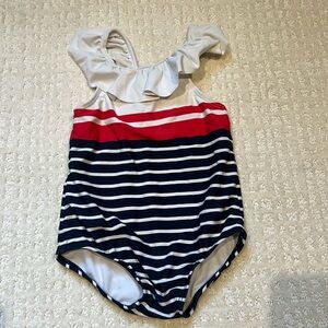 Janie and Jack 18-24 months red white and blue bathing suit